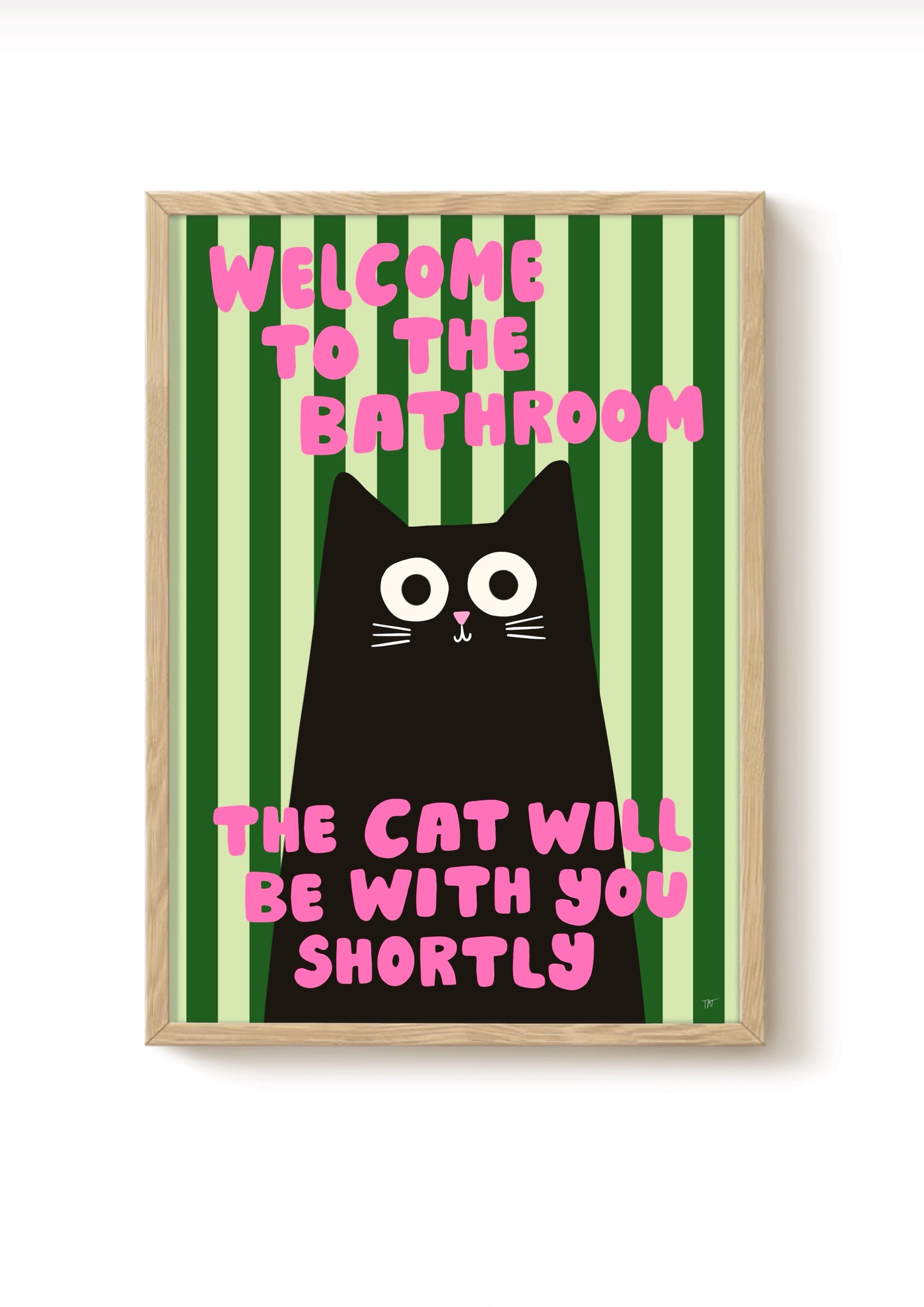 Bathroom Cat print