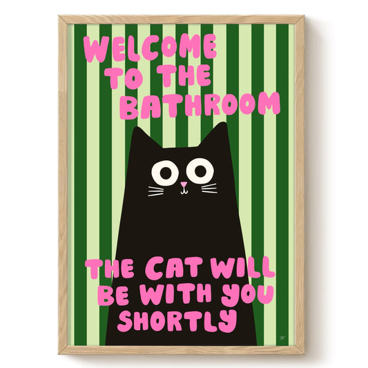Bathroom Cat print
