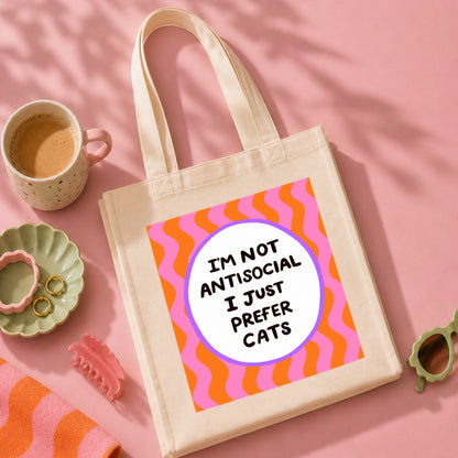 Antisocial Cat Tote Bag