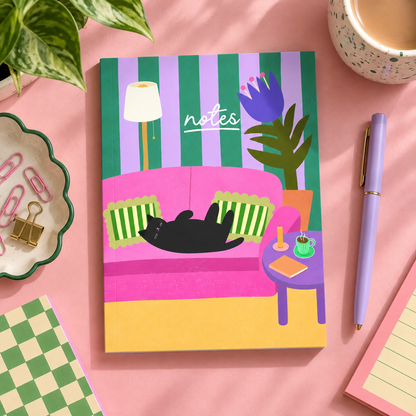 Sofa Katze - Notizbuch