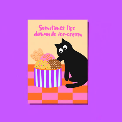Ice Cream Greetings Card