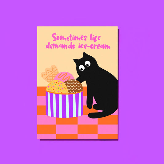 Ice Cream Greetings Card