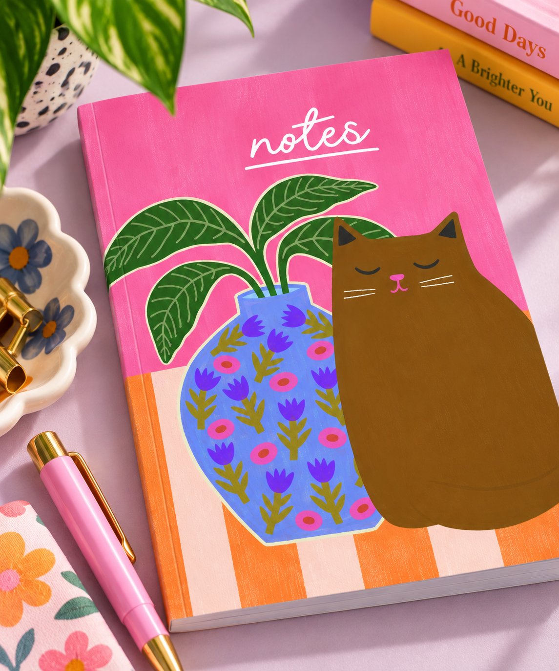 Braune Katze - Notizbuch