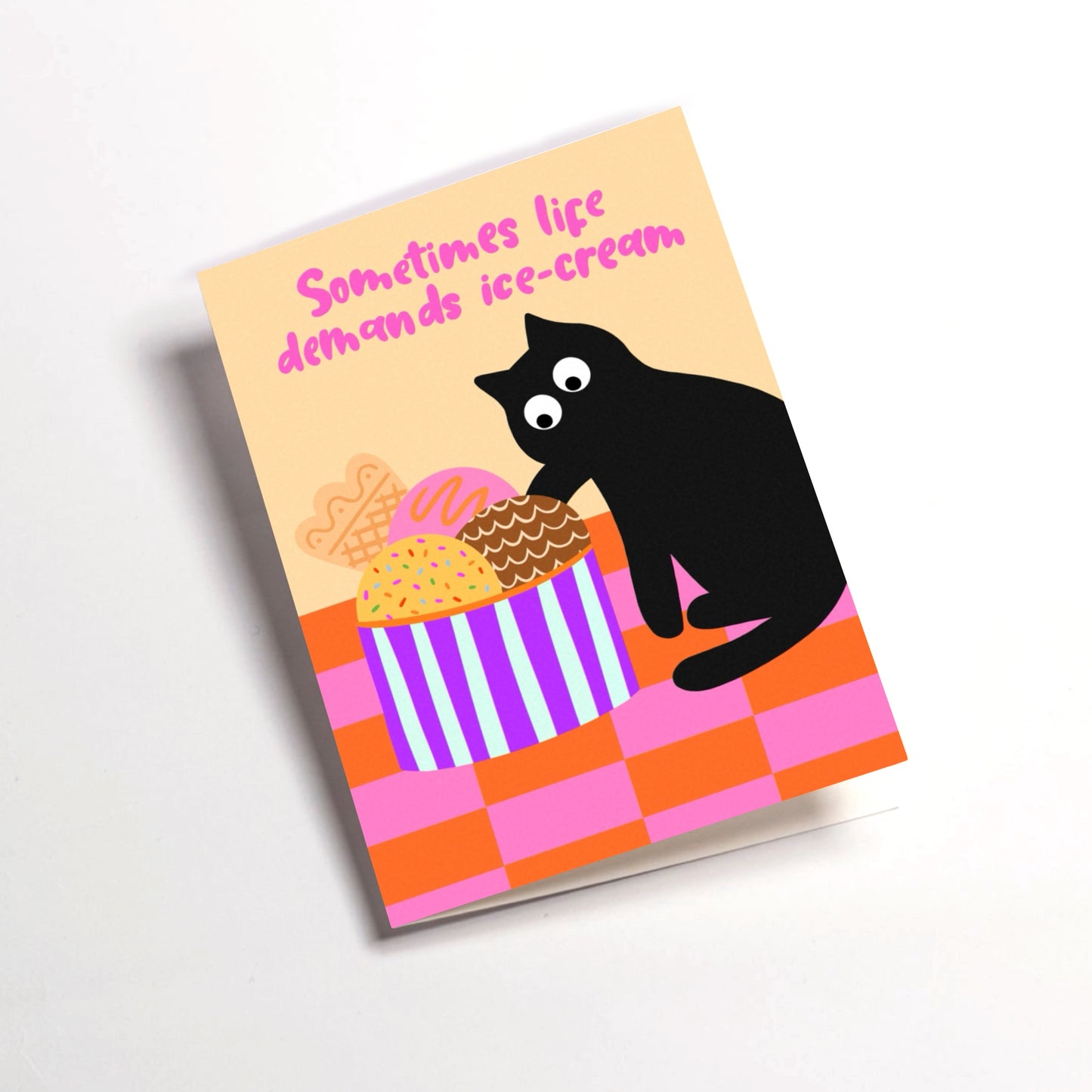 Ice Cream Greetings Card