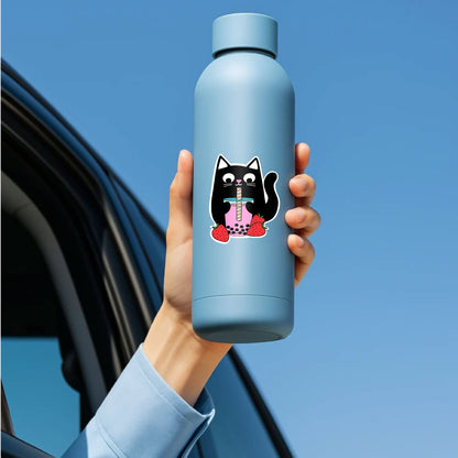 Bubble Tea Cat - Vinyl Sticker