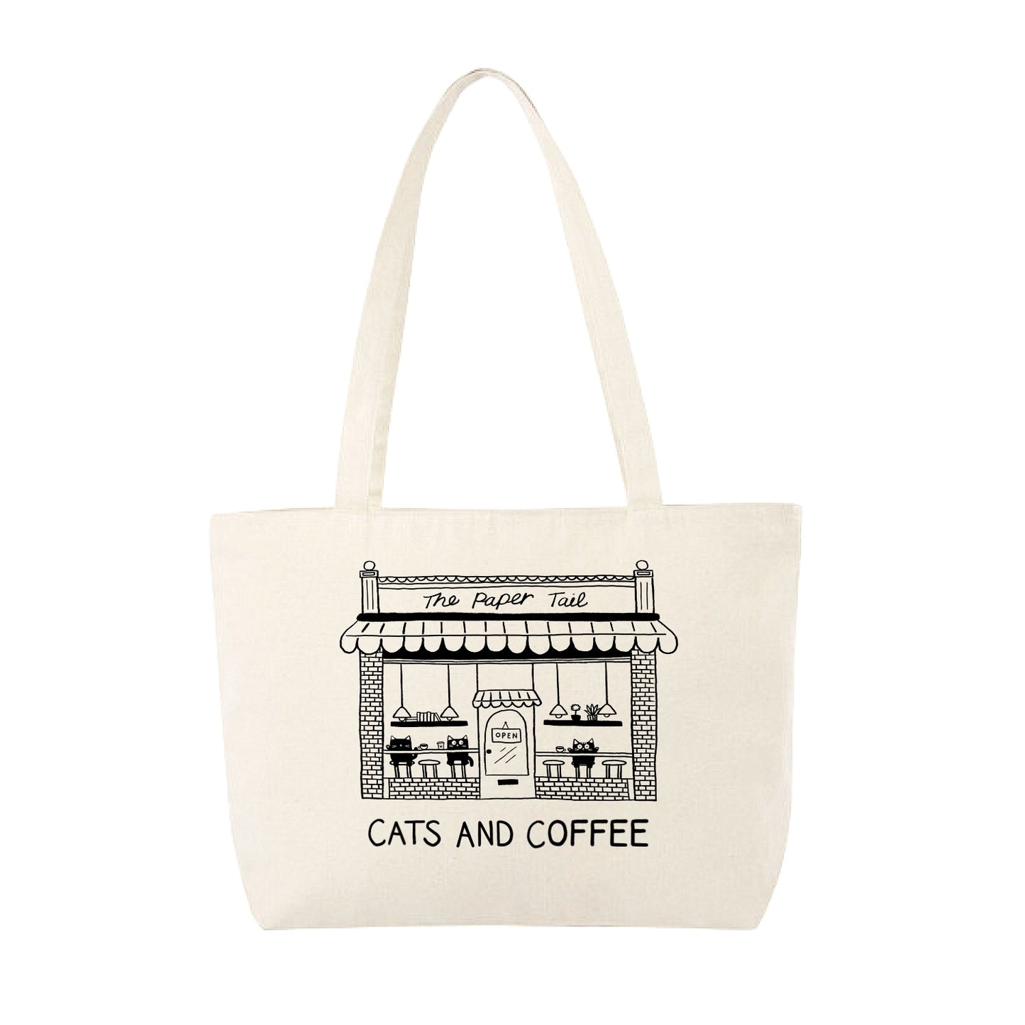 Cats And Coffee Tote Bag
