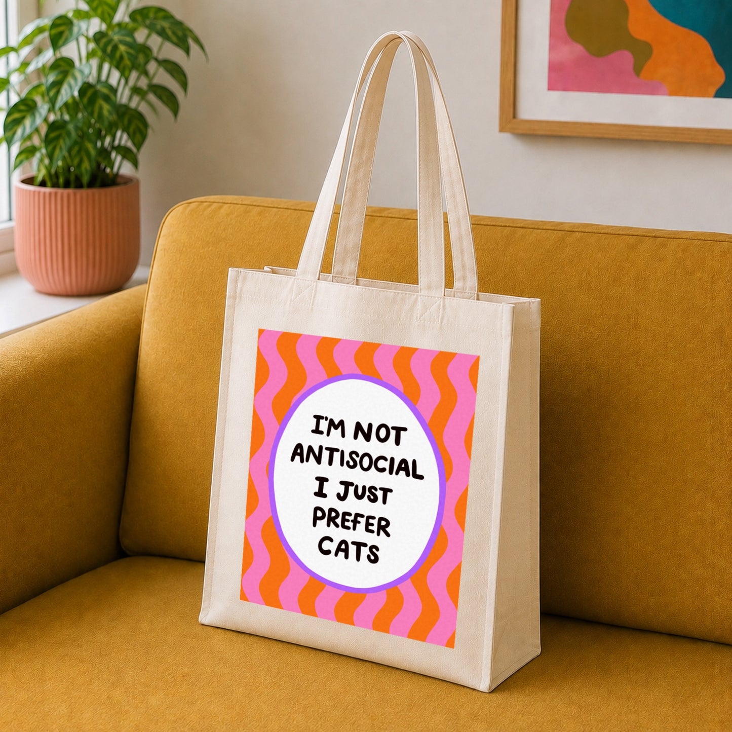Antisocial Cat Tote Bag