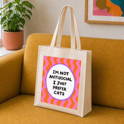 Antisocial Cat Tote Bag