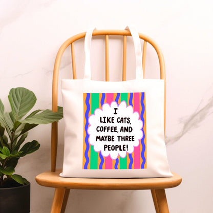 Cats, Coffee And Three People - Tote Bag