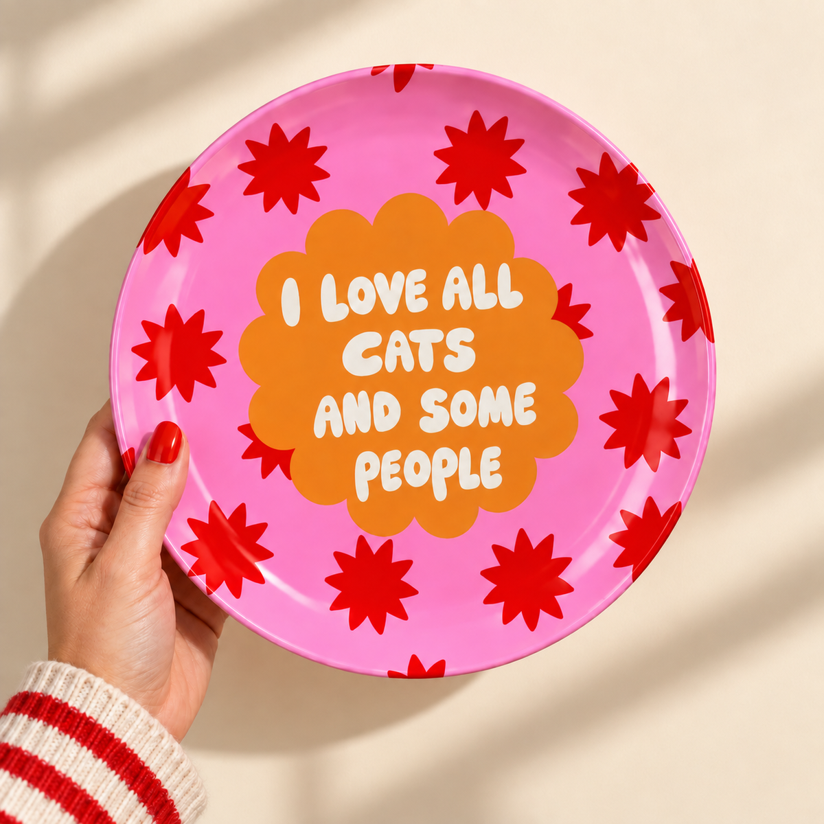 Love All Cats - Ceramic Dinner Plate - For Cat Lovers