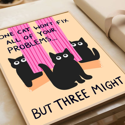 Three Cats Wall print