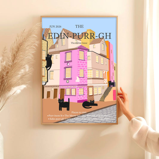 Edin-purr-gh - Cat Art Print