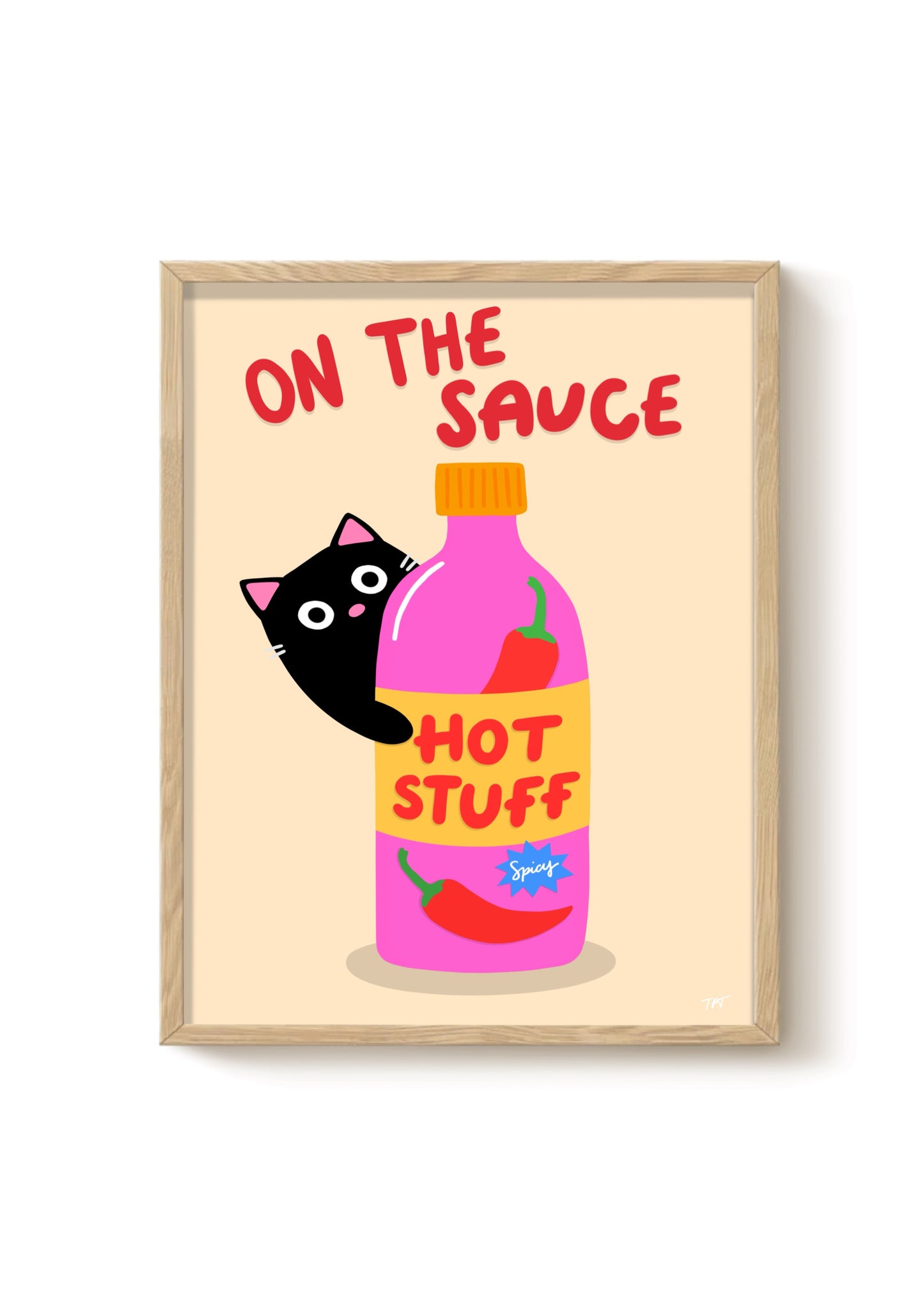 En pleine dégustation - Impression d'art de chat