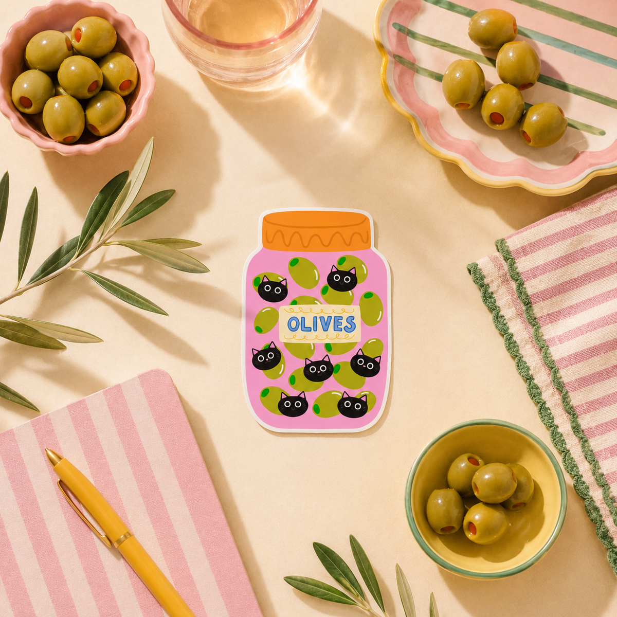 Olives - Cat Vinyl Sticker