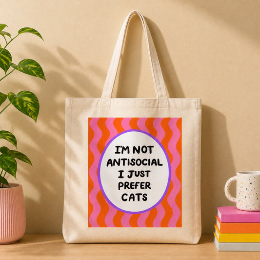 Antisocial Cat Tote Bag