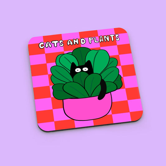 Cats And Plants Coaster