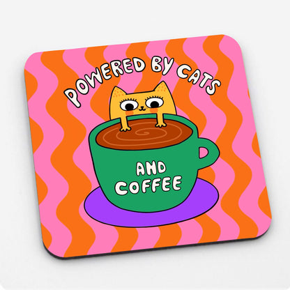 Cats And Coffee Coaster