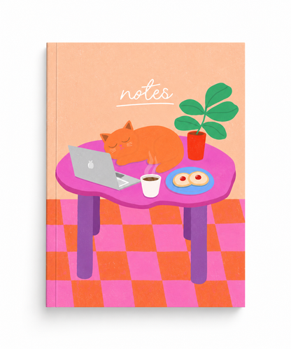 Orange Katze - Notizbuch