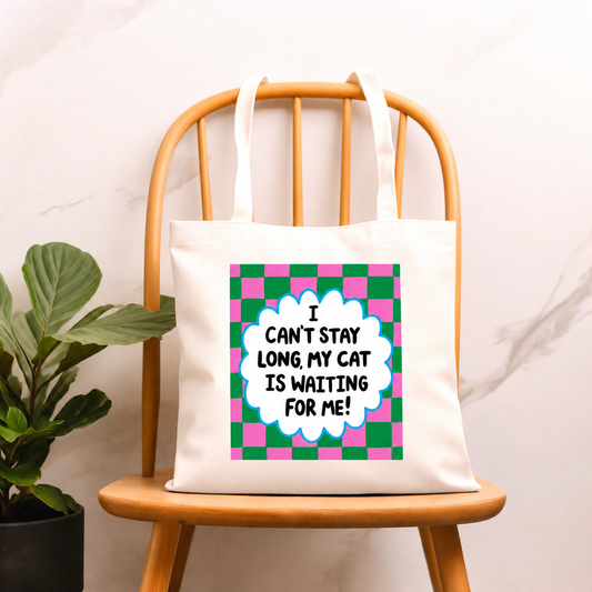 Waiting Cat Tote Bag