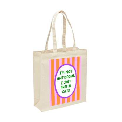 Antisocial Cat Tote Bag