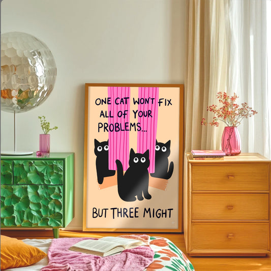 Three Cats Wall print