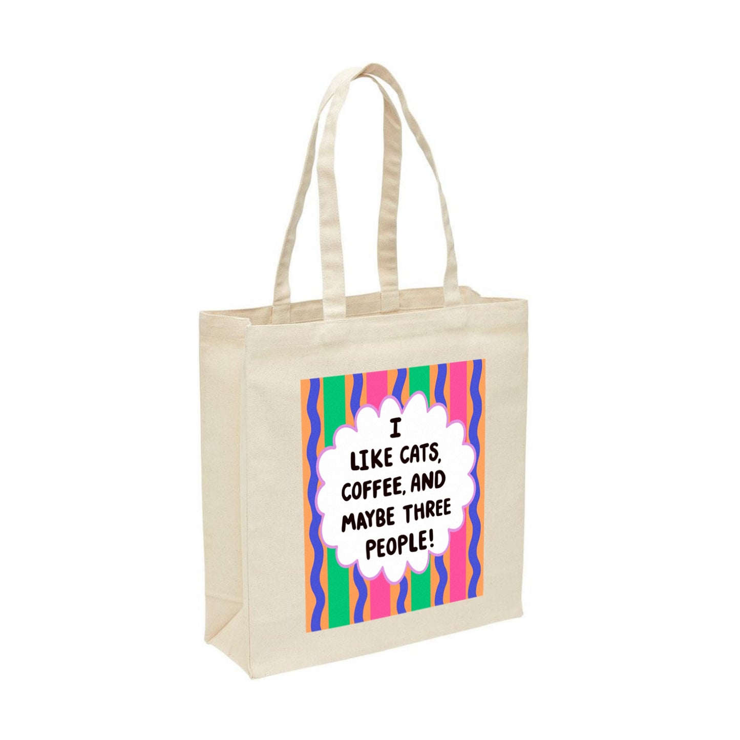 Cats, Coffee And Three People - Tote Bag