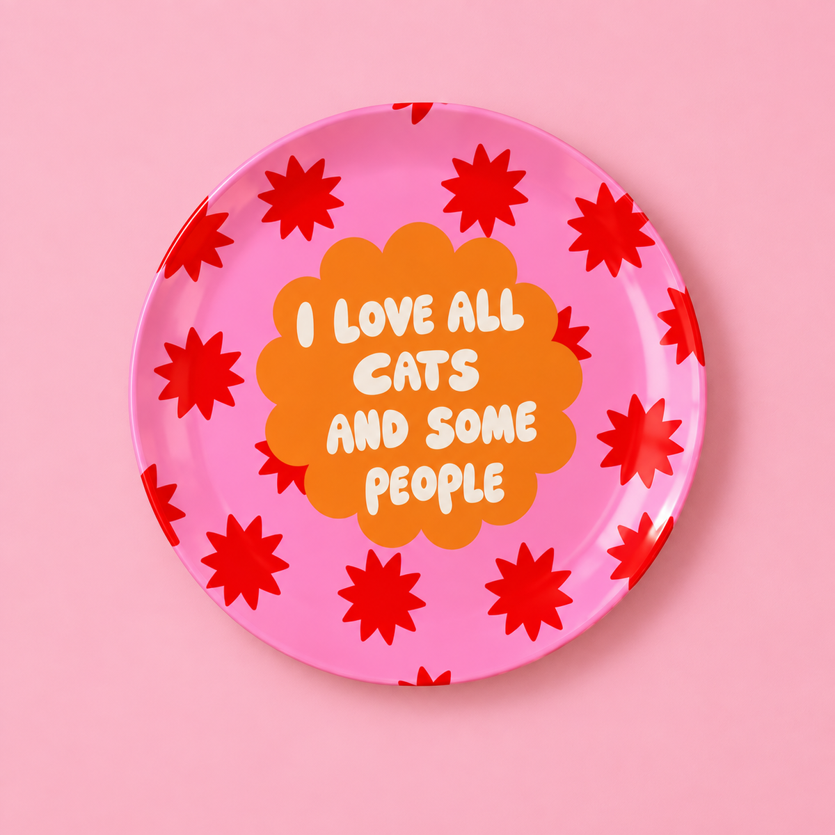 Love All Cats - Ceramic Dinner Plate - For Cat Lovers