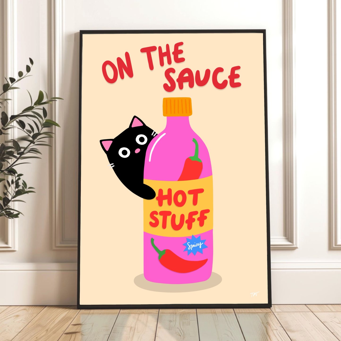 En pleine dégustation - Impression d'art de chat