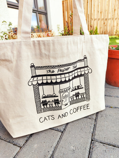 Cats And Coffee Tote Bag