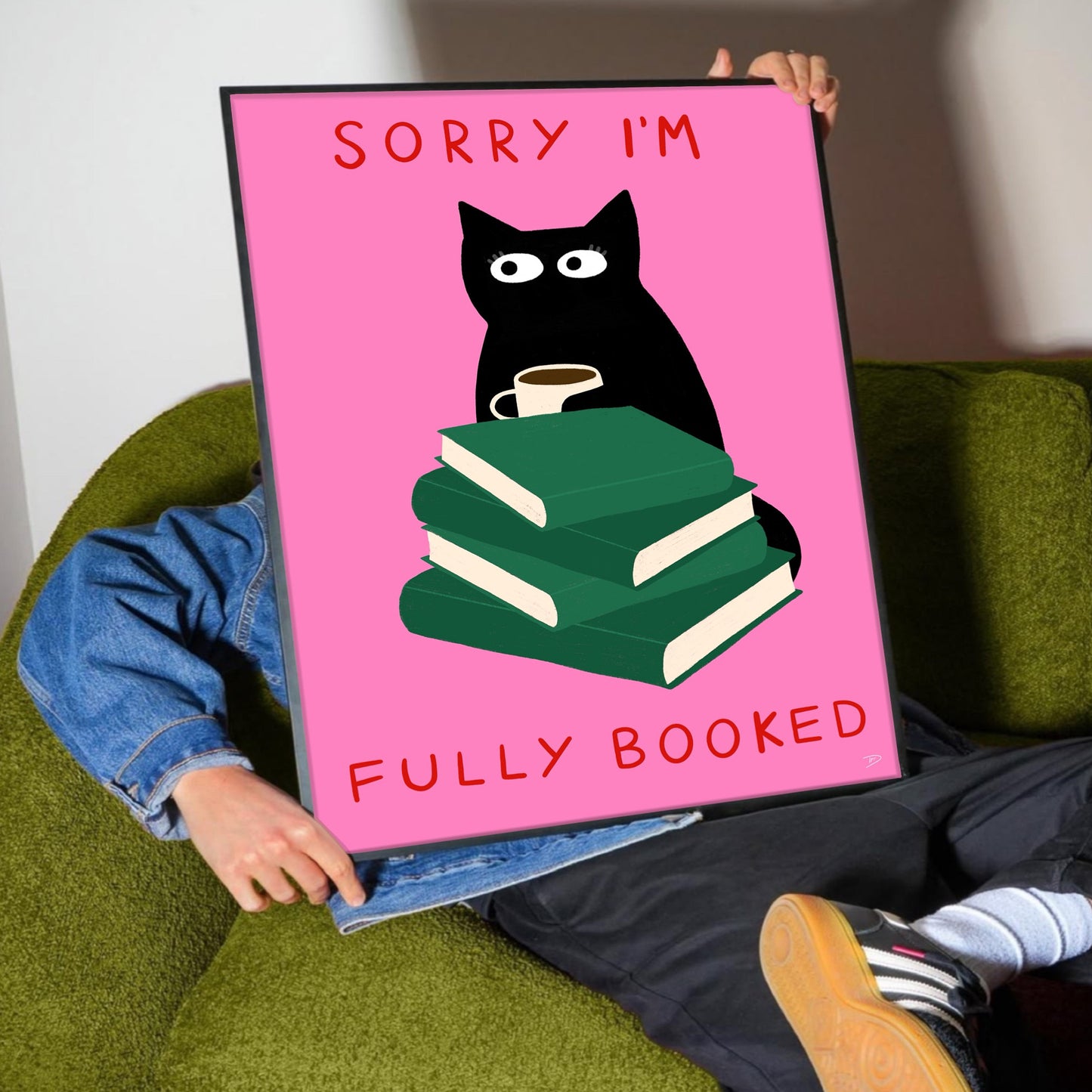Fully Booked - Cat Art Print