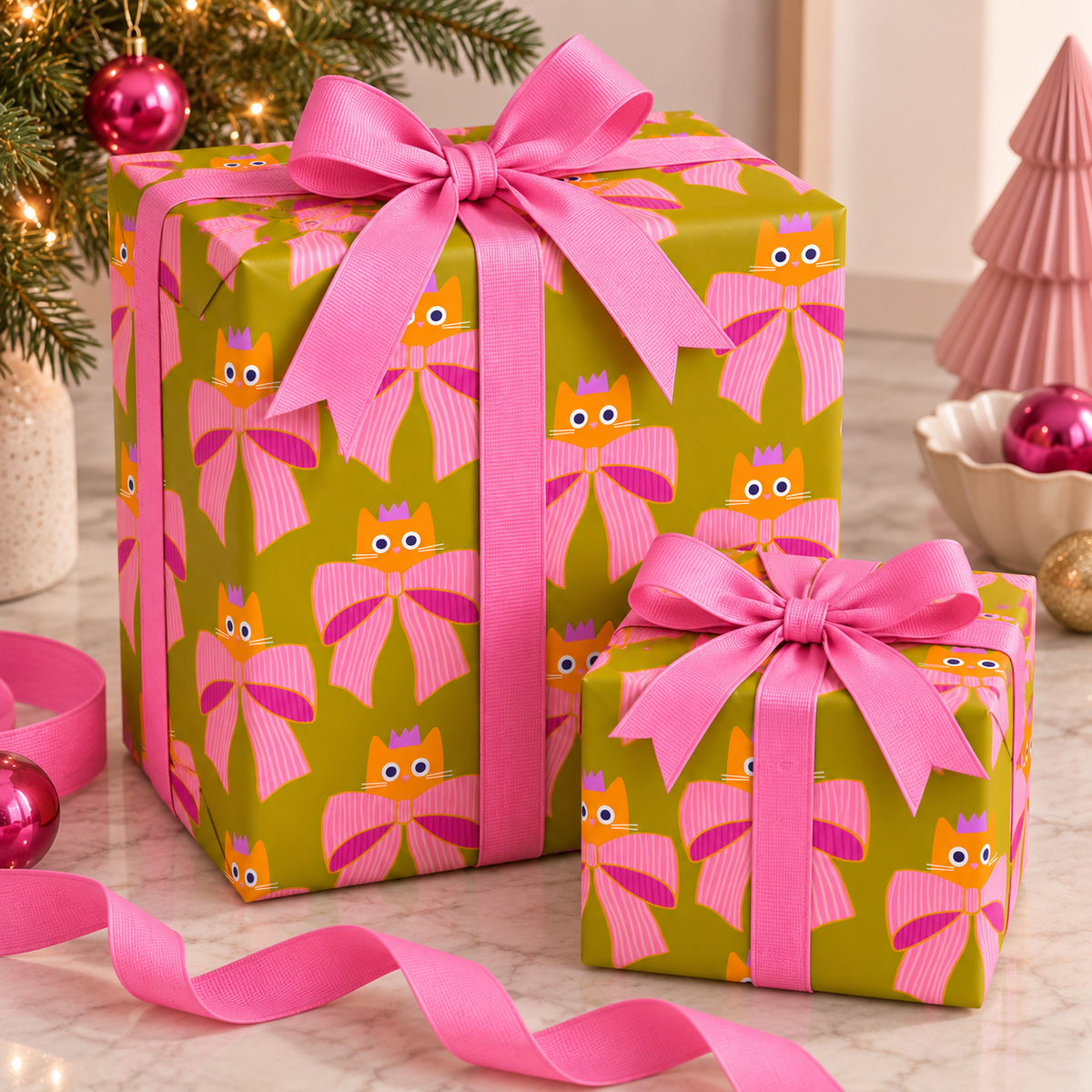 Orange Cat - Wrapping Paper Sheet