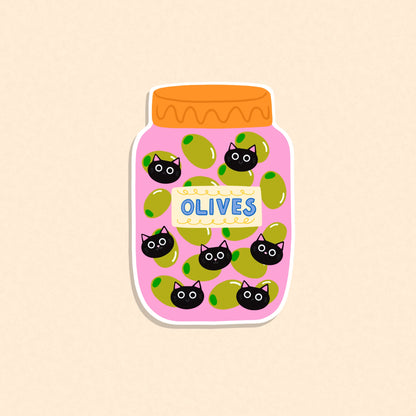 Olives - Cat Vinyl Sticker