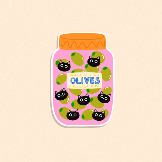 Olives - Cat Vinyl Sticker