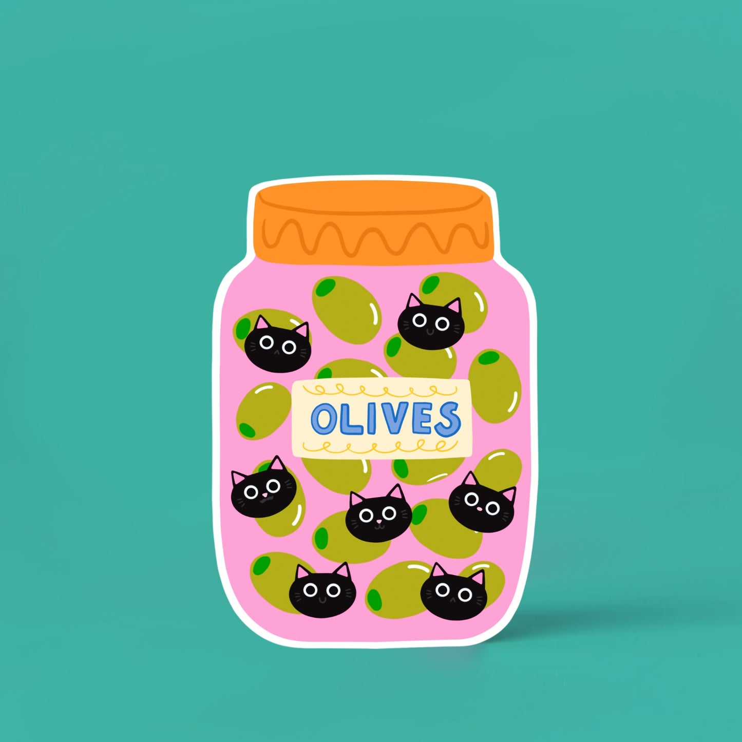 Olives - Cat Vinyl Sticker
