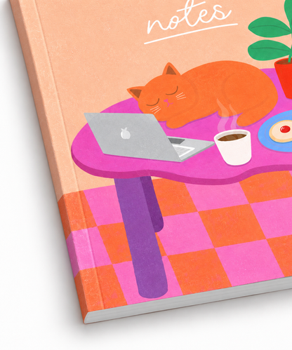 Orange Katze - Notizbuch