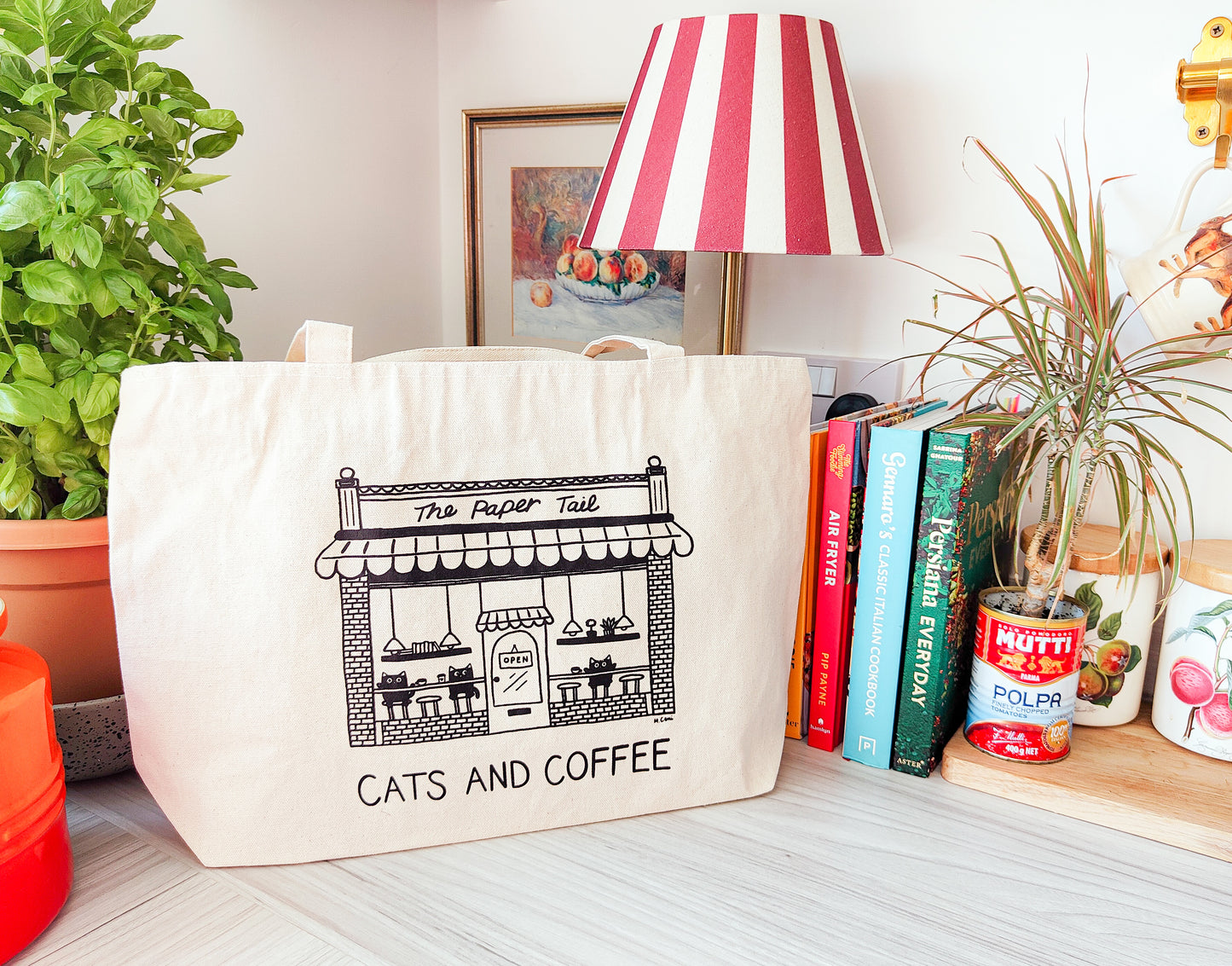 Cats And Coffee Tote Bag