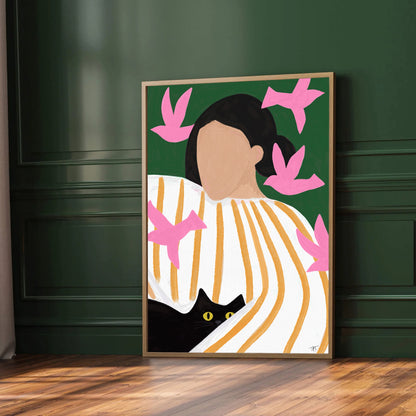 Pink Birds print