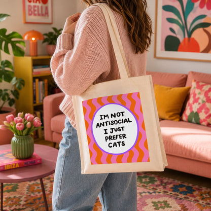 Antisocial Cat Tote Bag