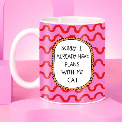 Mug en céramique "Projets de chat"