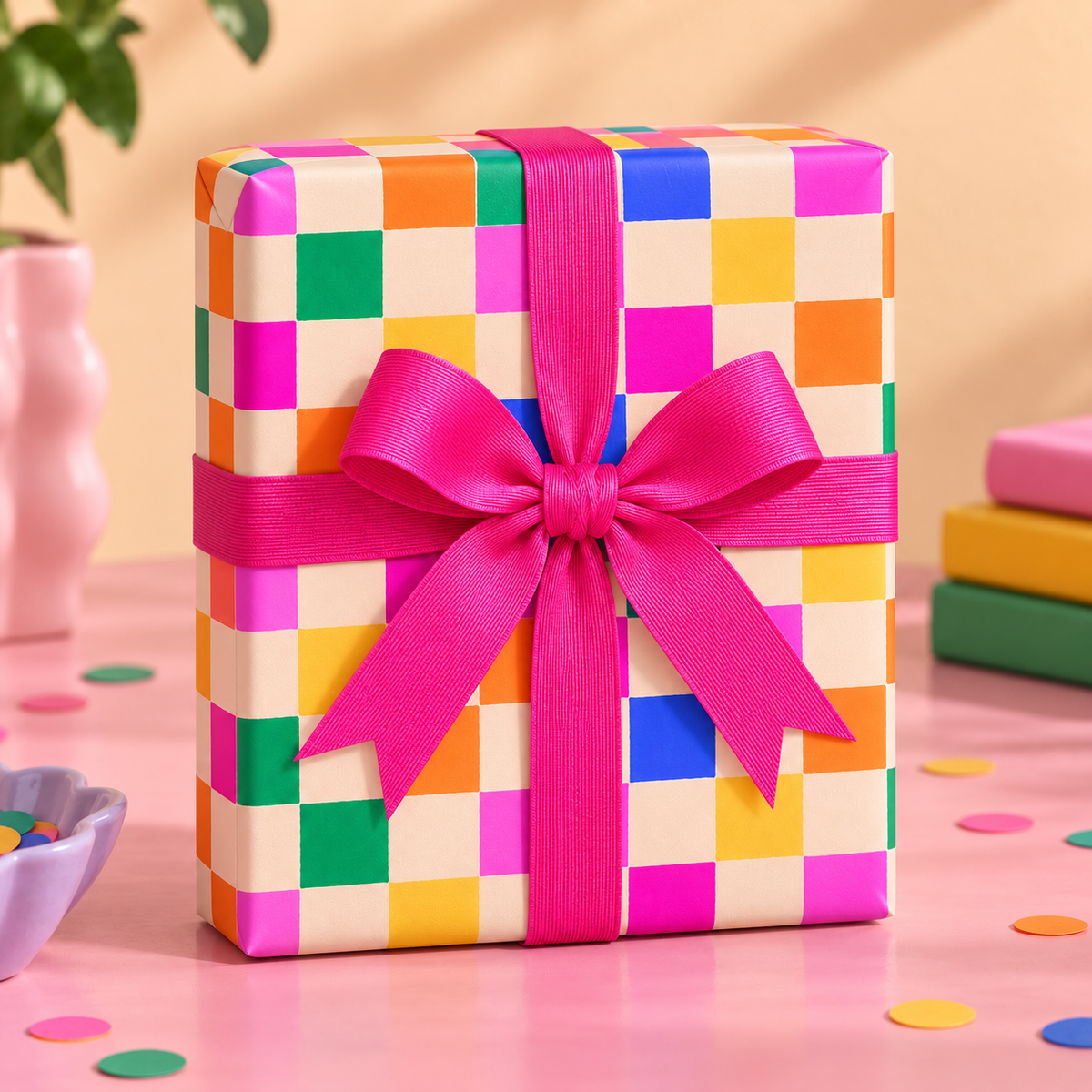 Colourful Squares - Wrapping Paper Sheet