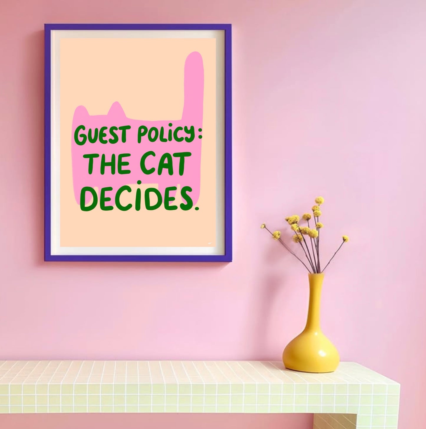 Politique relative aux invités - Impression d'art de chat