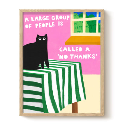 A Large Group Of People - Cat Art Print