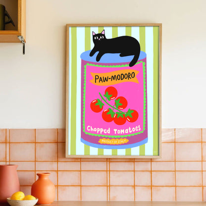 Paw-modoro - Cat Art Print