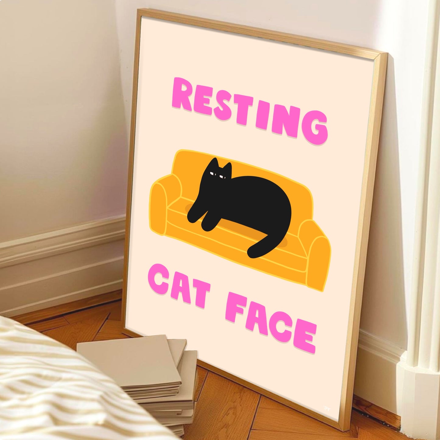 Chat au repos - Impression d'art