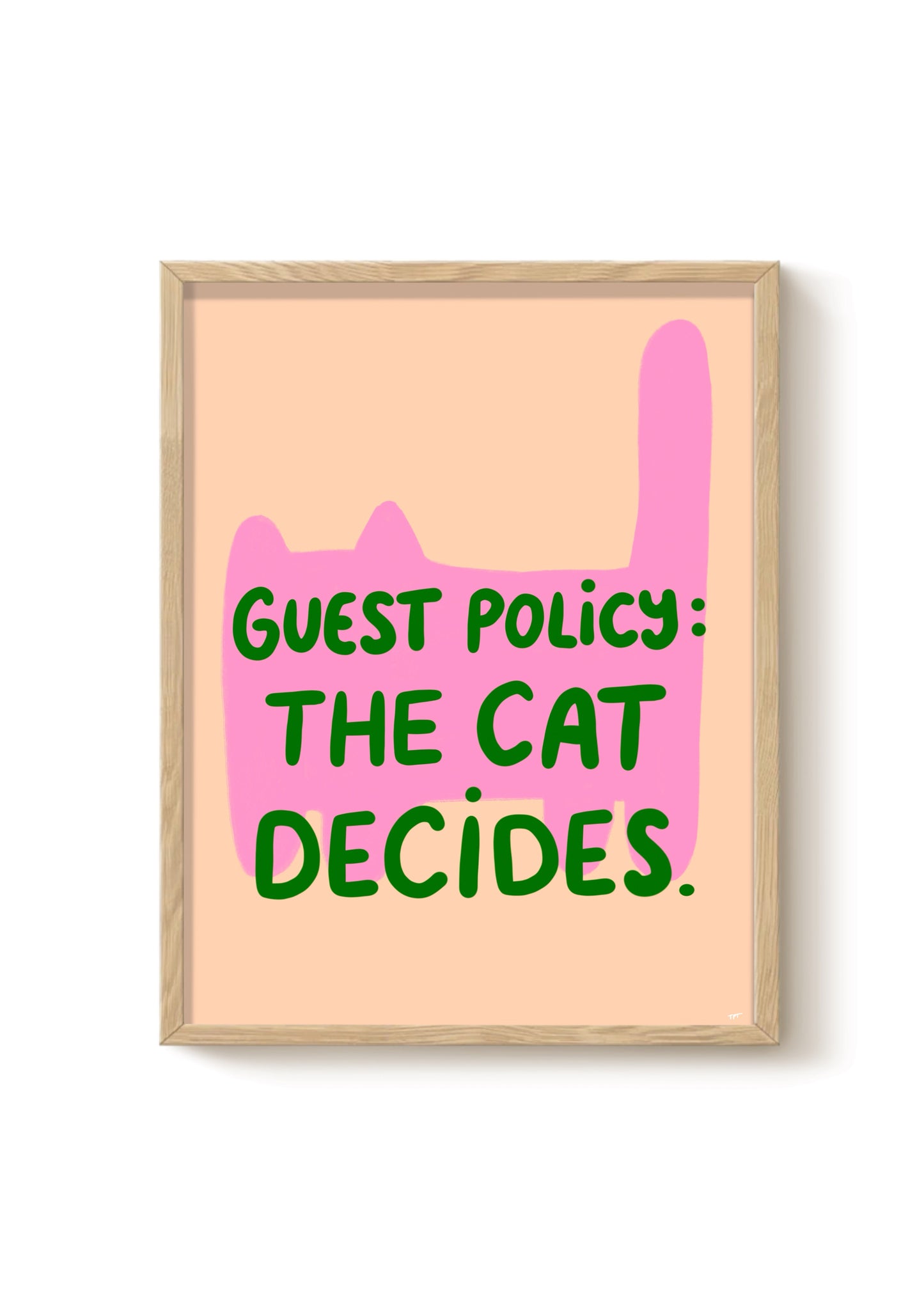 Politique relative aux invités - Impression d'art de chat