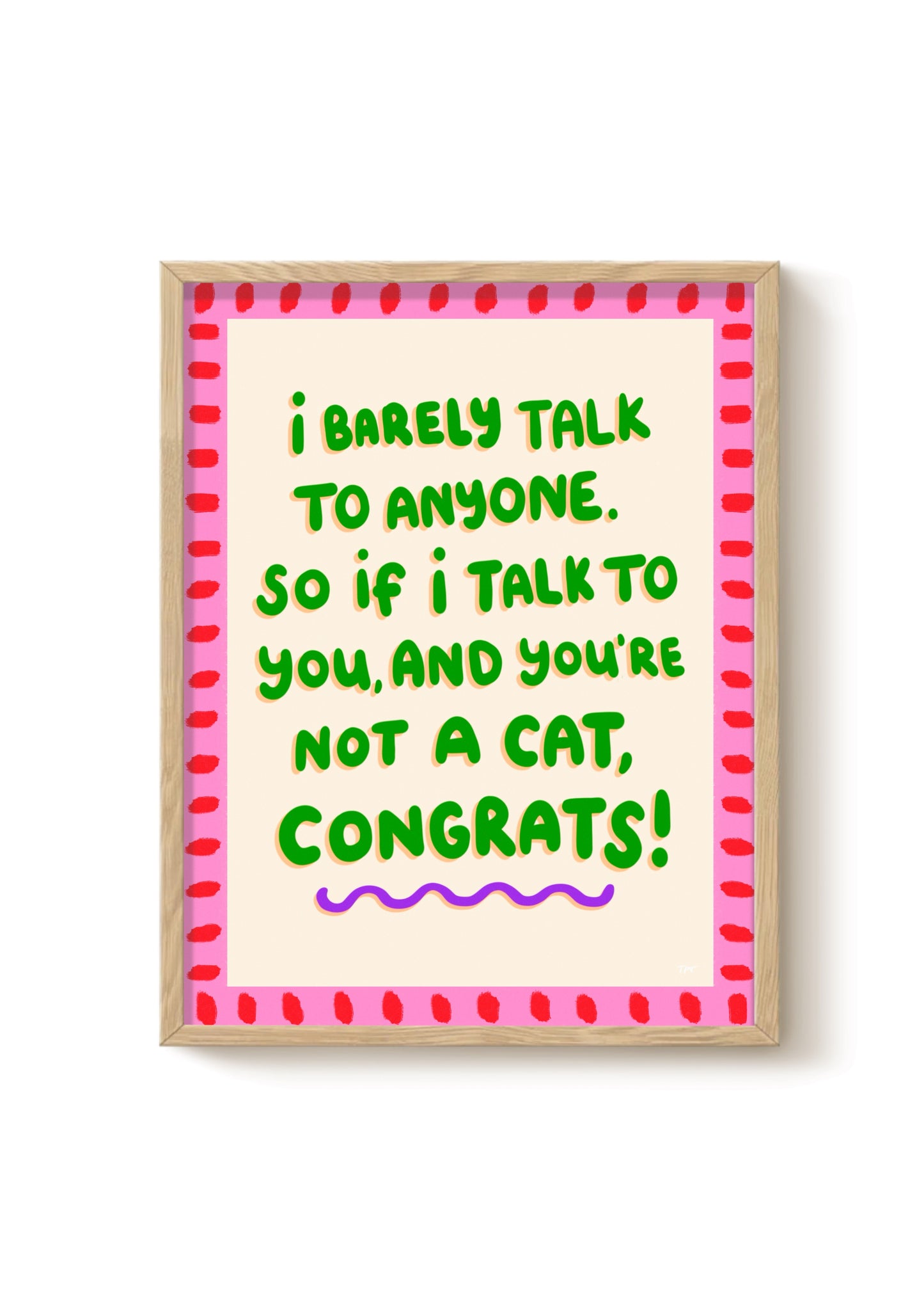 Félicitations - Impression d'art Chat