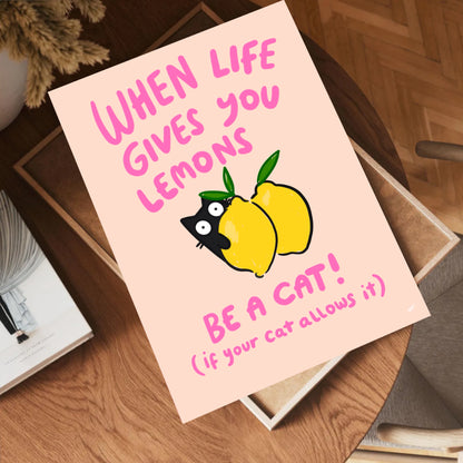 Life’s Lemons - Impression d'art chat