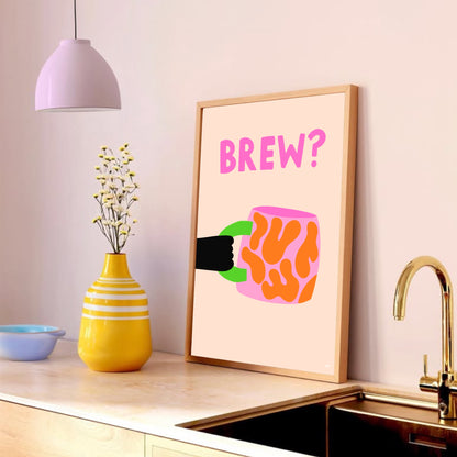 Brew - Cat Art Print