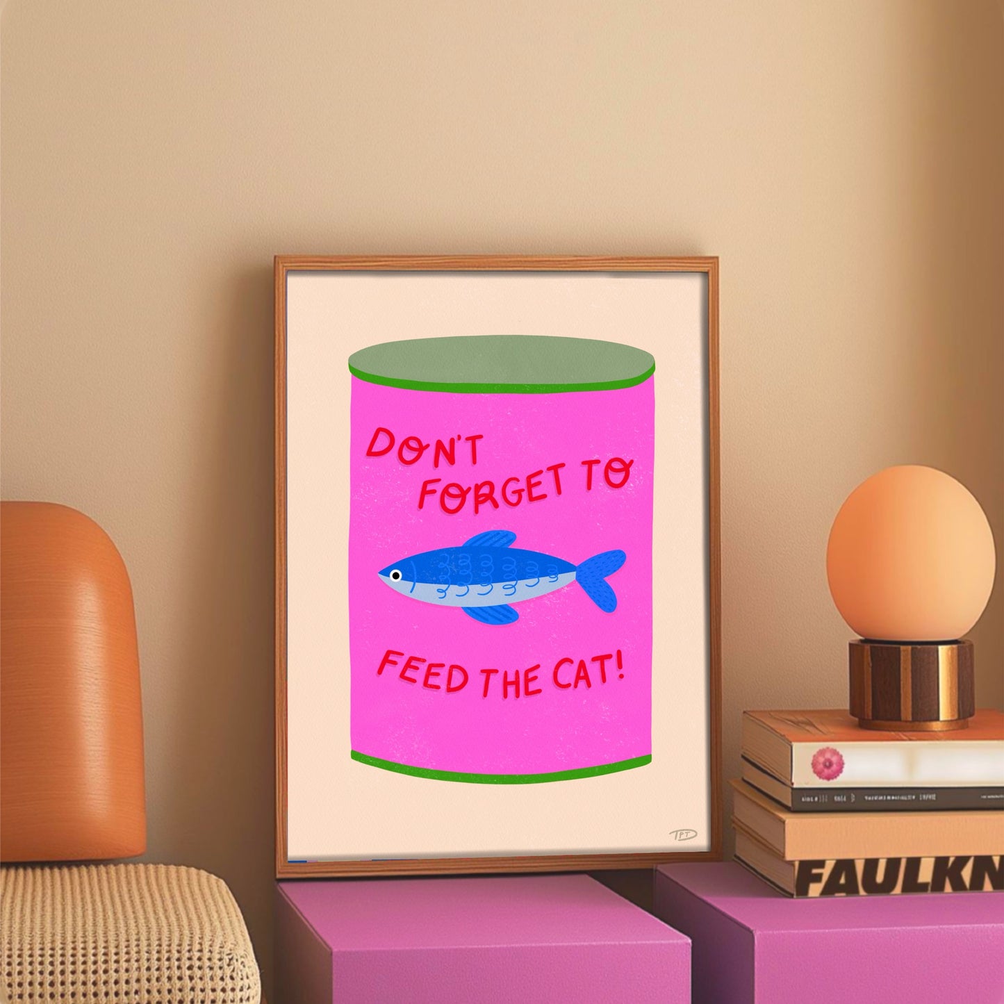 Feed The Cat - Art Print