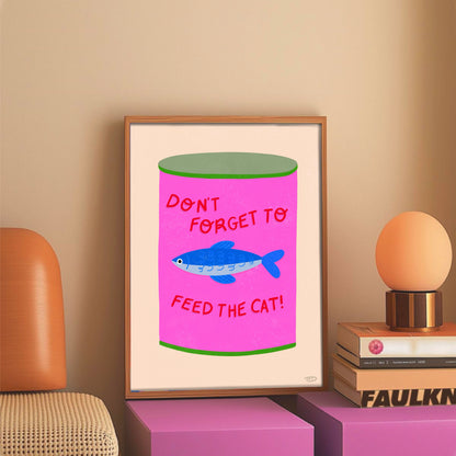 Feed The Cat - Art Print